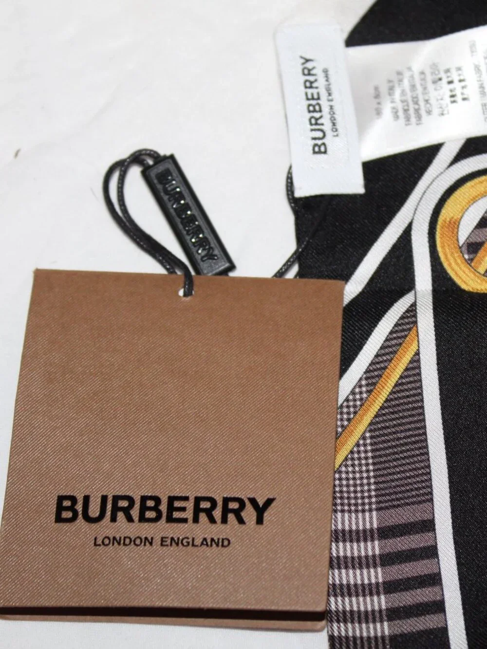 NWT Burberry Mixed Print Nova Check Skinny Scarf